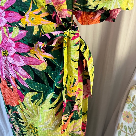 H&M Classy Spring Summer Floral Colorful Wrap Dress - Picture 4 of 10